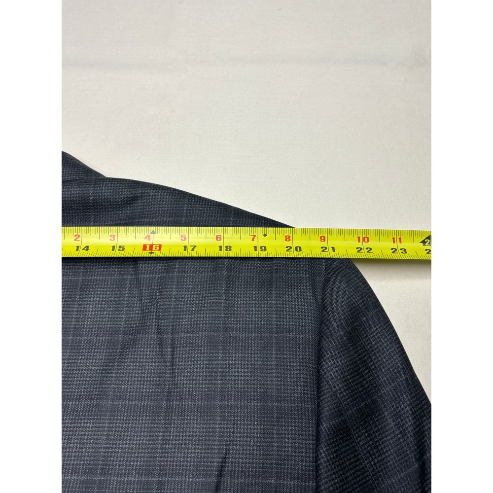 Canali x Su Misura Wool Plaid Windownpane Blazer Jacket Mens Italy Made 44L - Picture 14 of 15